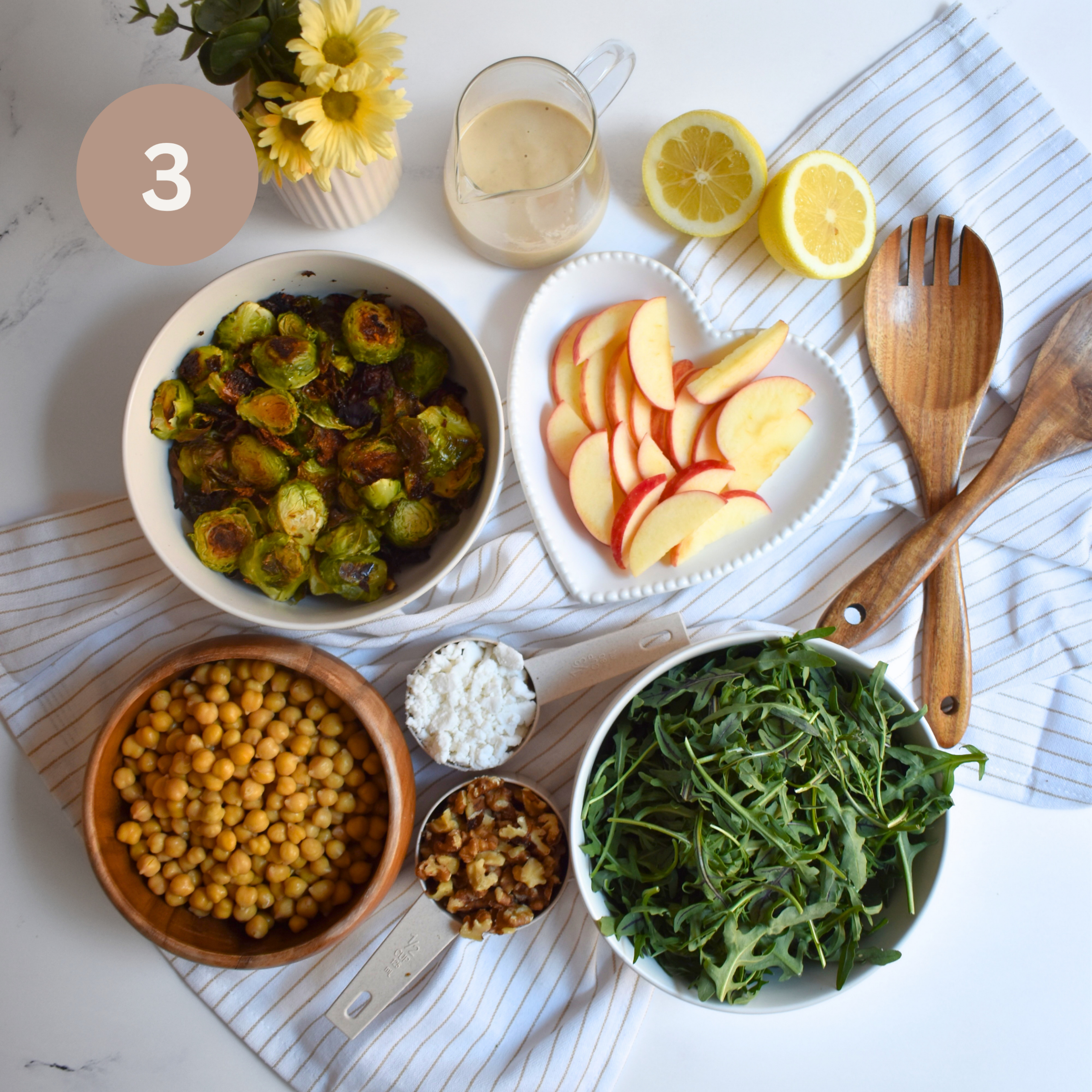 Roasted Brussels Sprouts Arugula Salad