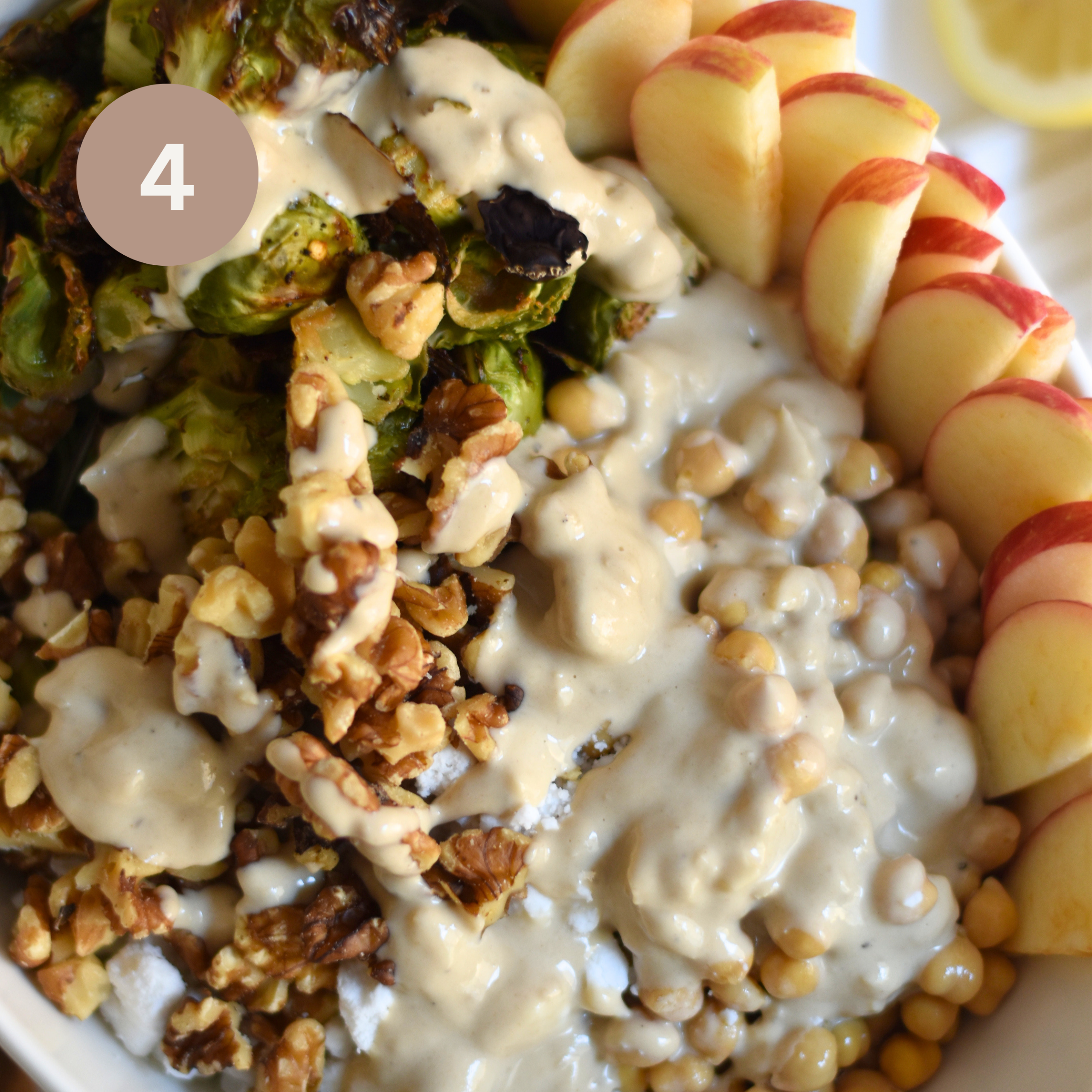 Roasted Brussels Sprouts Arugula Salad