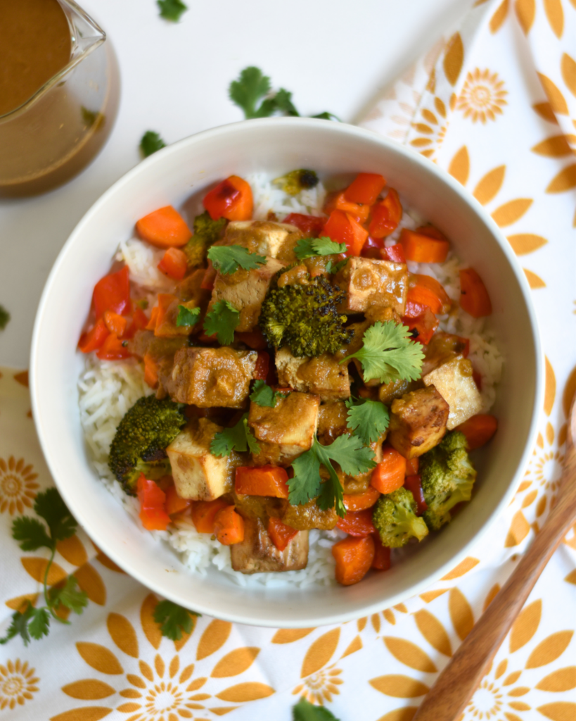 Roasted Tofu Veggie Bowls