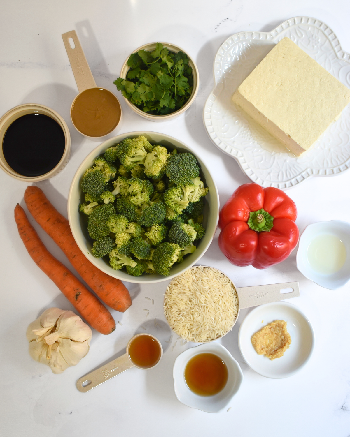Roasted Tofu Veggie Bowl
