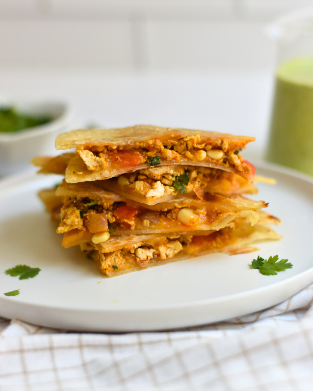 Tandoori Tofu Quesadillas