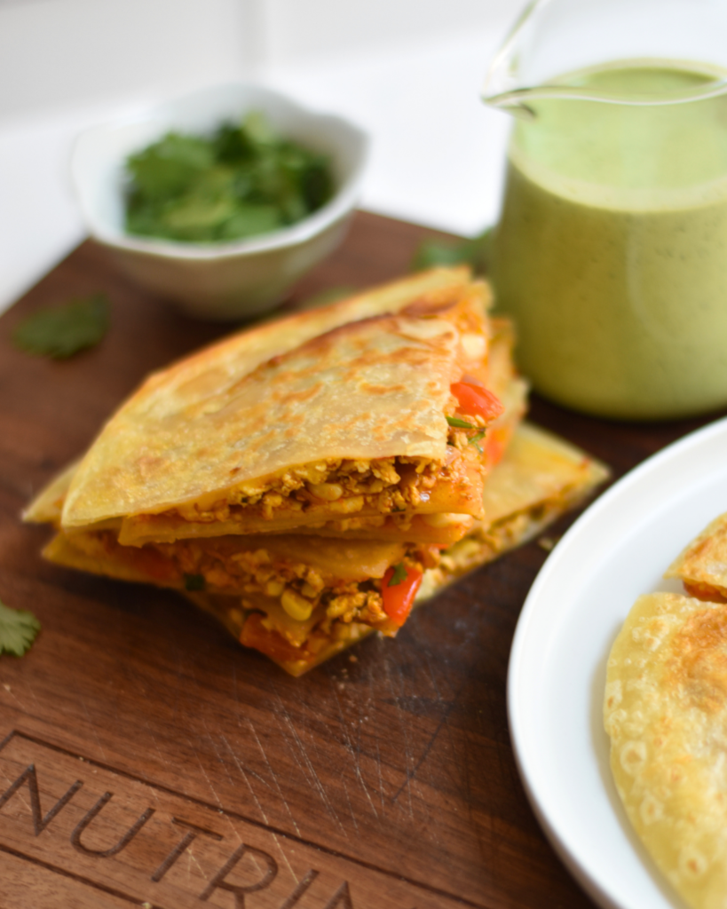 Tandoori Tofu Quesadillas