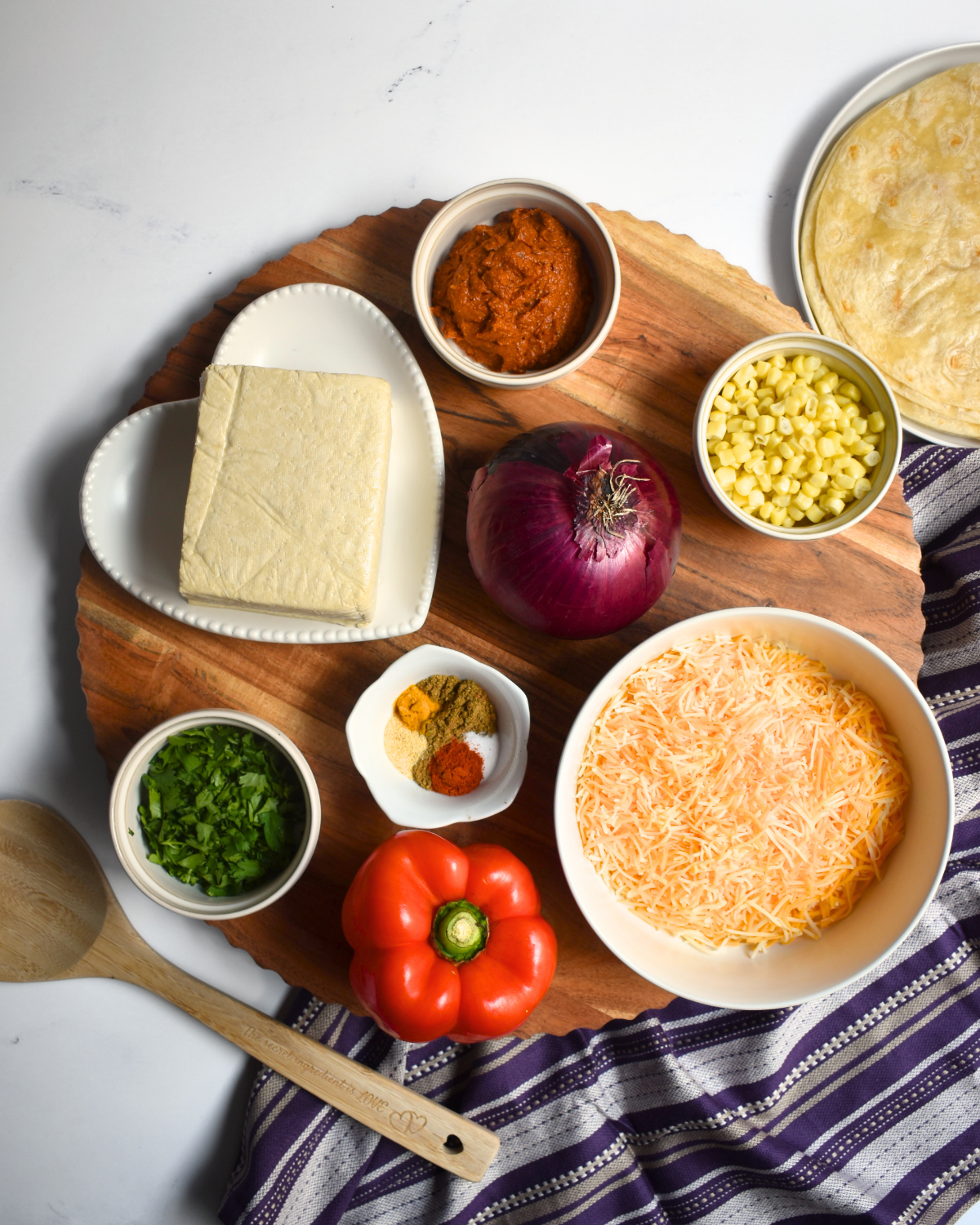 Tandoori Tofu Quesadillas