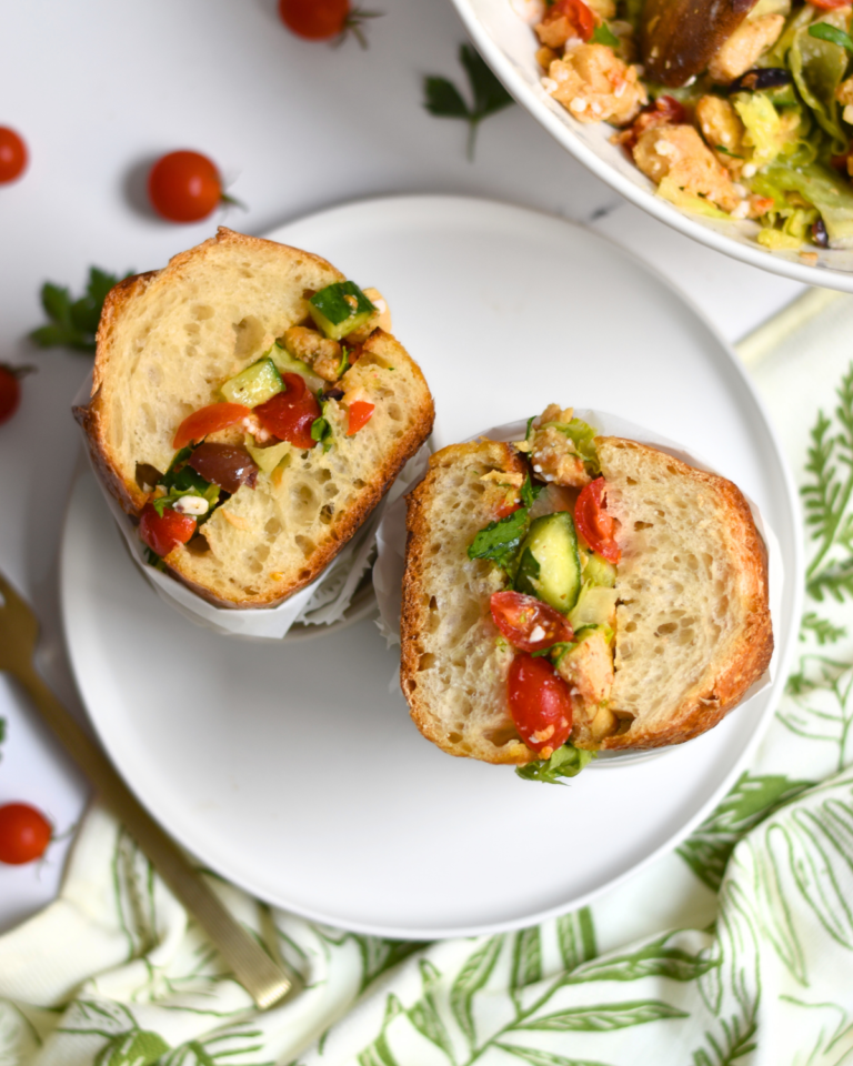 Vegan Greek Salad Sandwiches