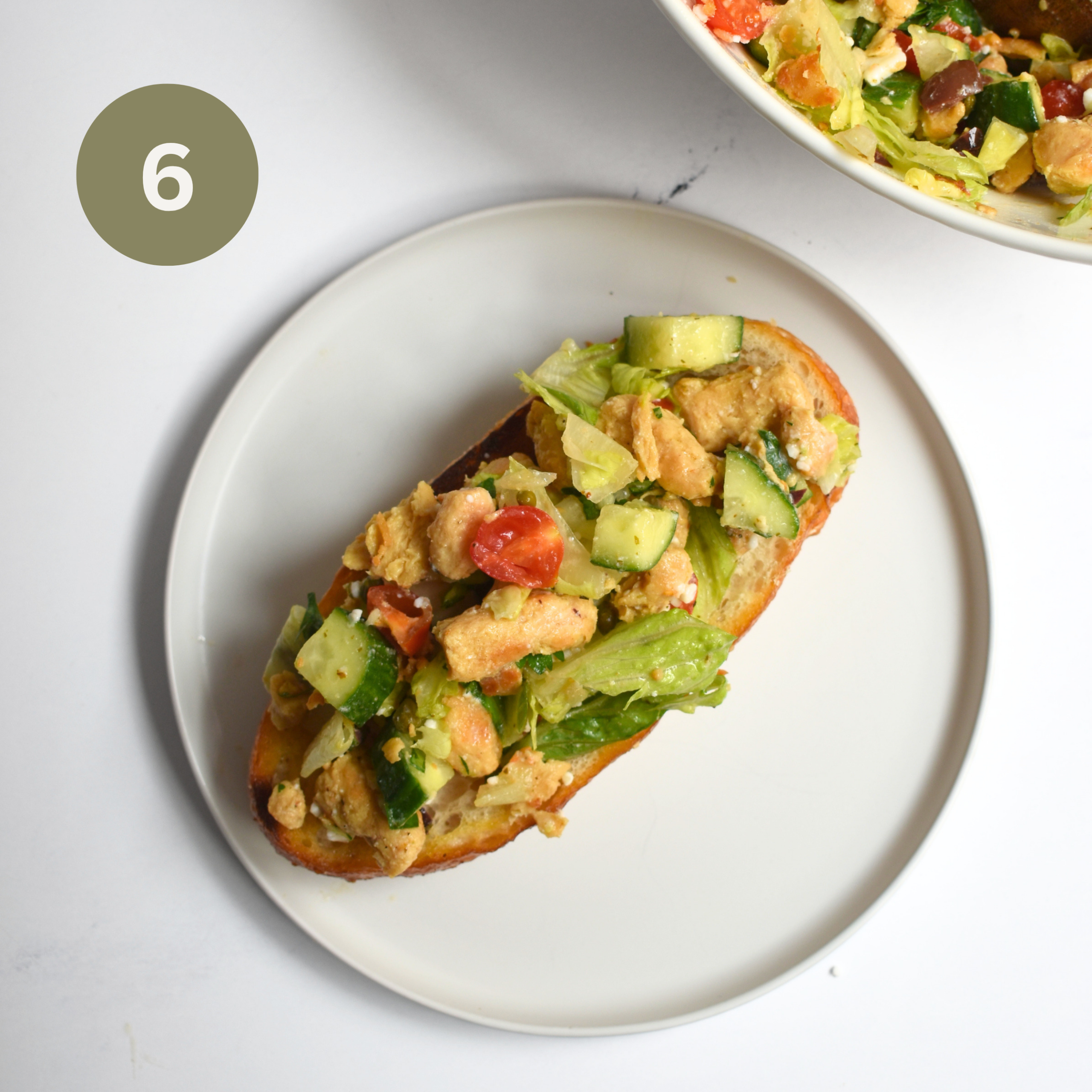 Vegan Greek Salad Sandwiches
