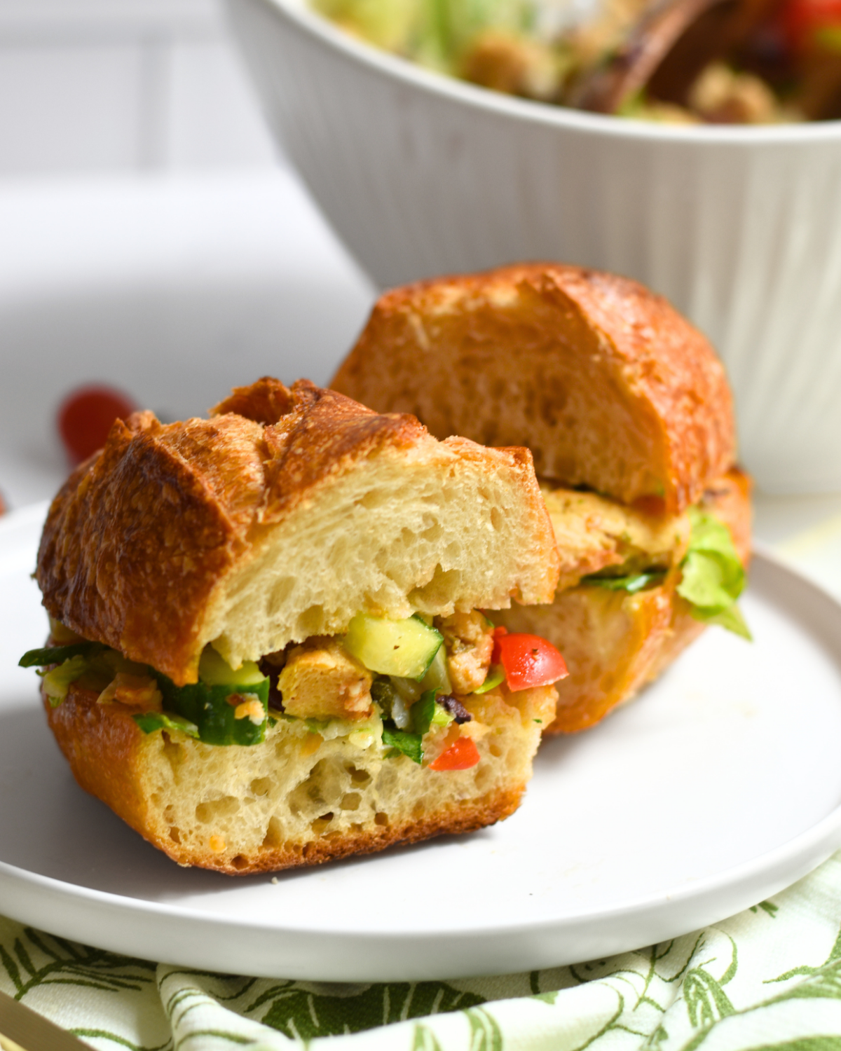 Vegan Greek Salad Sandwiches