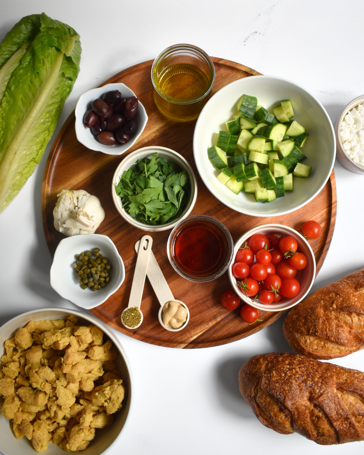Vegan Greek Salad Sandwiches