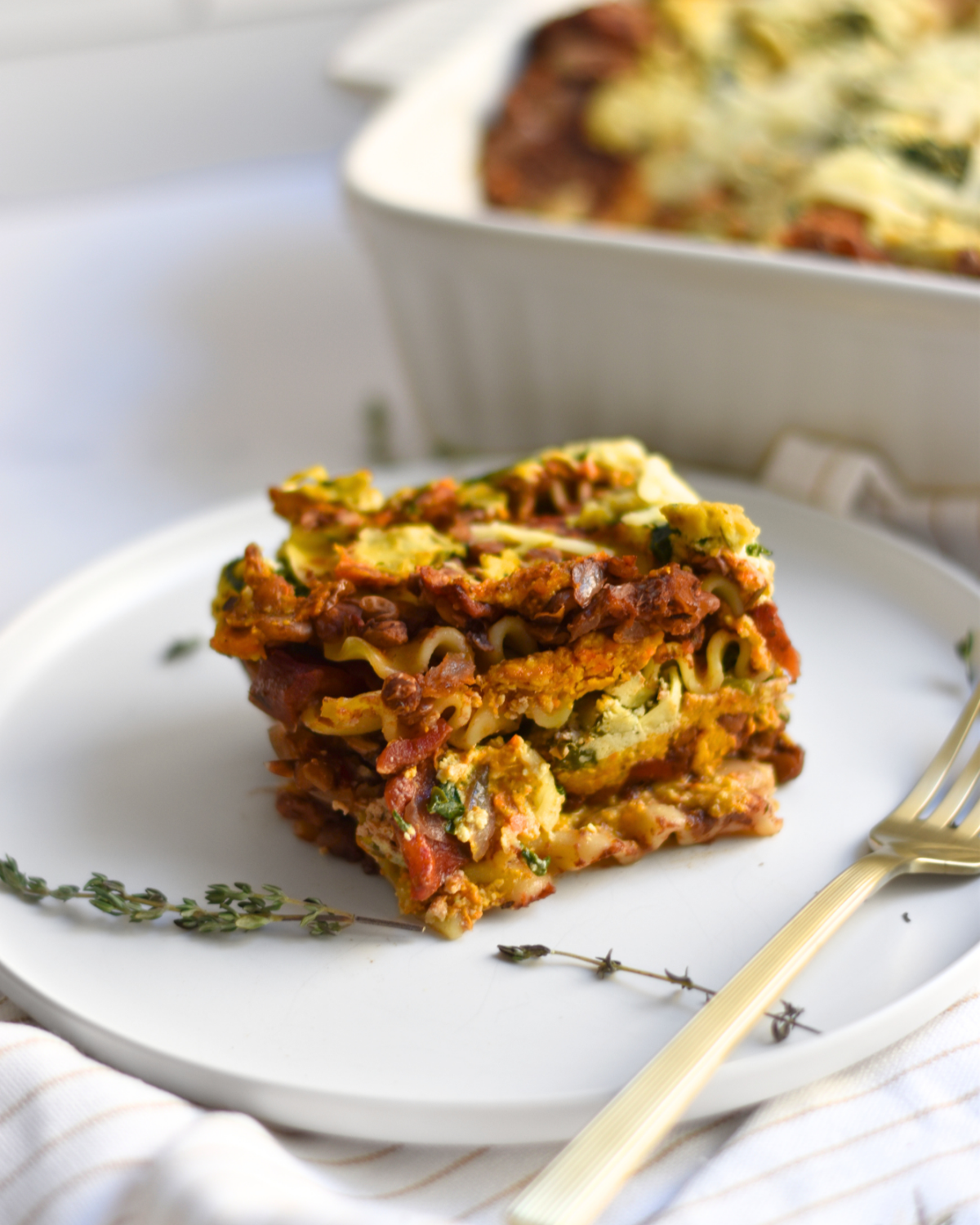 Vegan Lentil Lasagna with Spinach-Artichoke Ricotta
