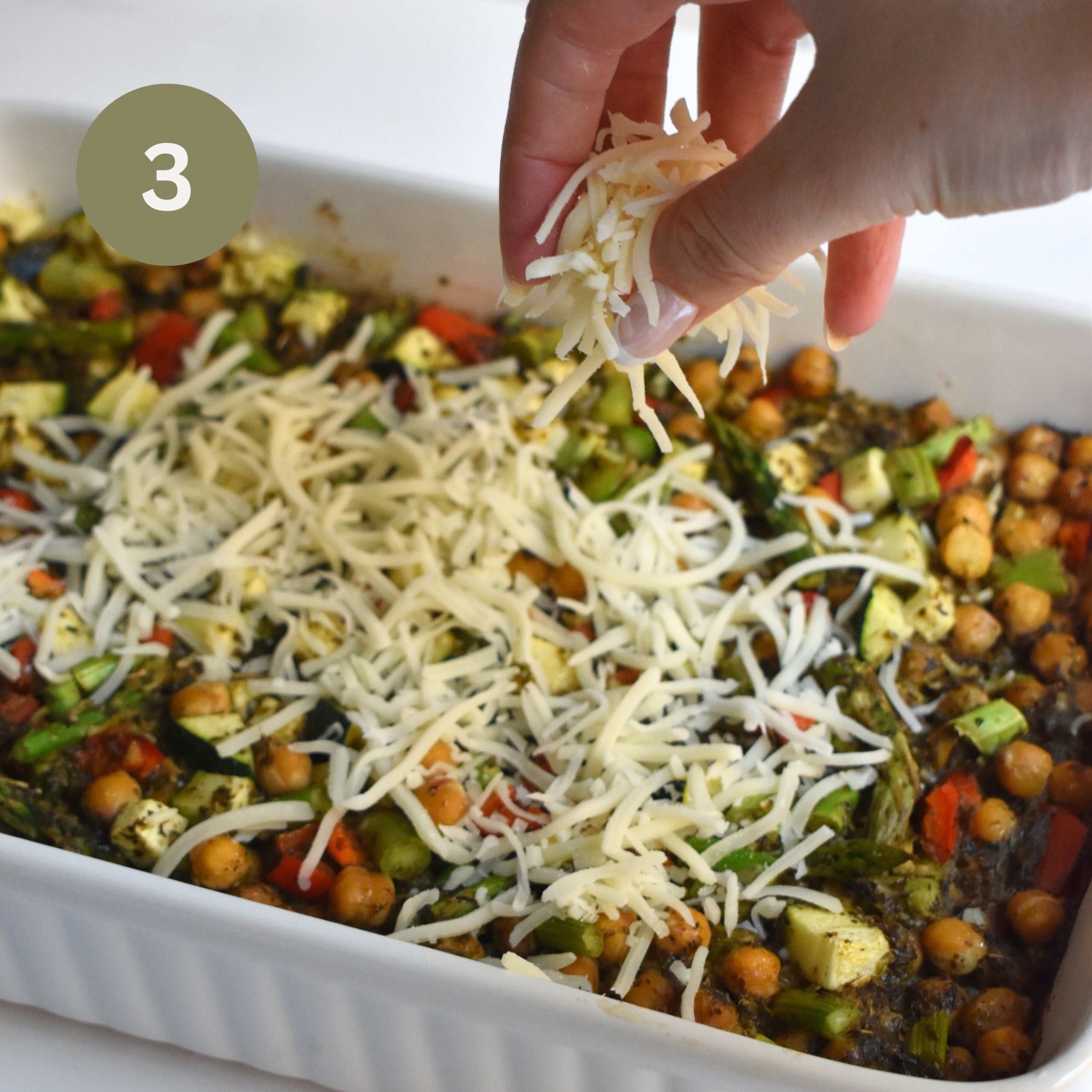 One-Pan Pesto Chickpea Rice Bake